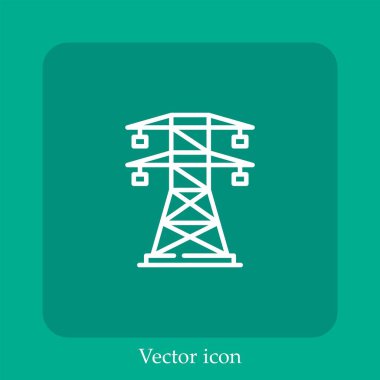 kule vektör doğrusal simgesi. Düzenlenebilir vuruş çizgisi