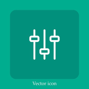 Kontrol vektörü simgesi doğrusal simgesi. Düzenlenebilir vuruş ile çizgi