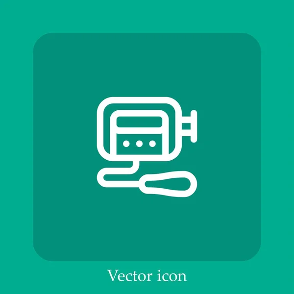 Lineares Digitales Vektorsymbol Icon Line Mit Editierbarem Strich — Stockvektor