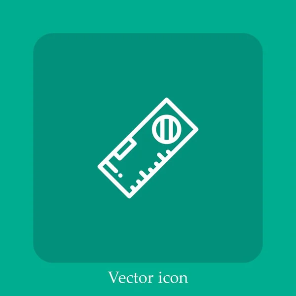 Level Vektor Symbol Lineare Icon Line Mit Editierbarem Strich — Stockvektor