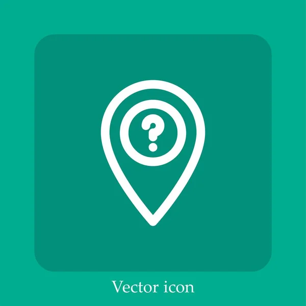 Location Vector Icon Lineare Icon Line Mit Editierbarem Strich — Stockvektor