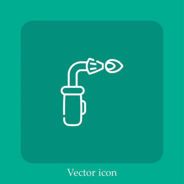 Ícone Vetor Soldagem Linear Icon Line Com Curso Editável — Vetor de Stock