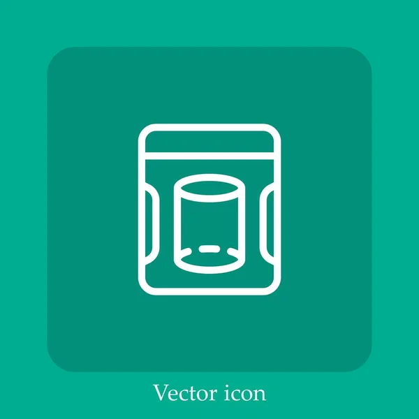 Printer Vector Icon Linear Icon Line Editable Stroke — Stock Vector