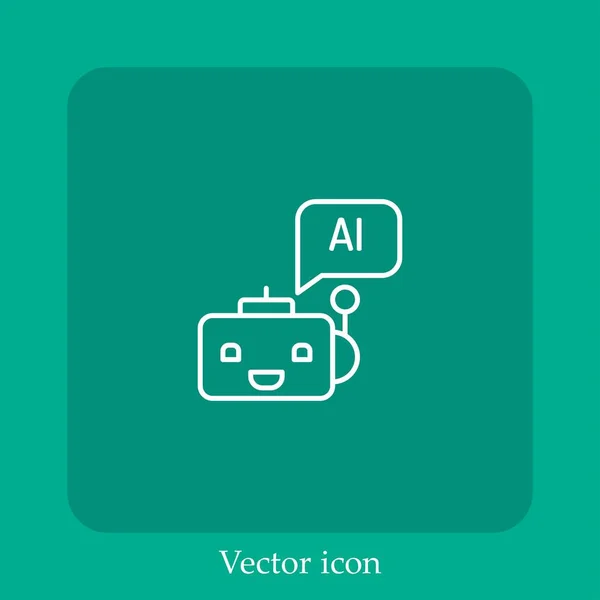 Vektorsymbol Lineare Icon Line Mit Editierbarem Strich — Stockvektor