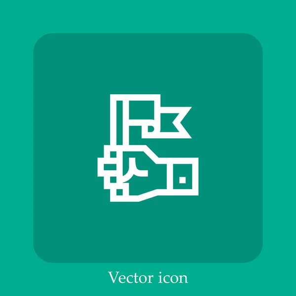 Icône Vectorielle Icône Linéaire Ligne Avec Trait Modifiable — Image vectorielle