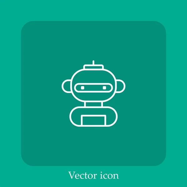 Ícone Vetorial Linear Icon Line Com Curso Editável — Vetor de Stock