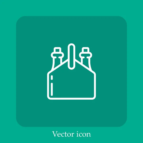 Caixa Ícone Vetor Linear Icon Line Com Curso Editável — Vetor de Stock