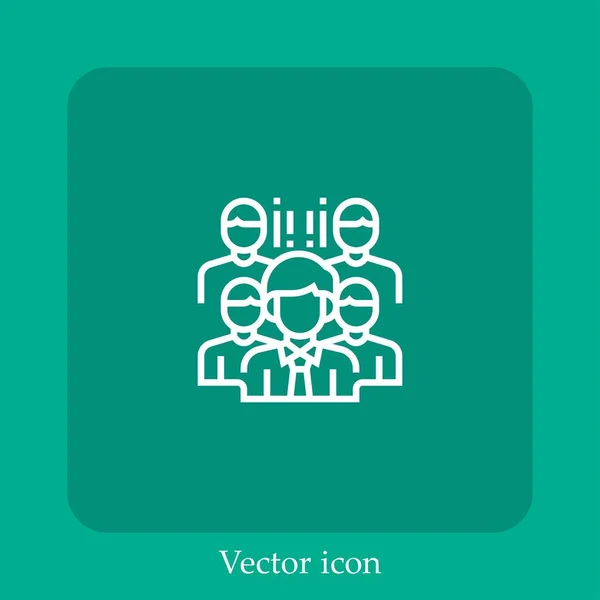 Grupo Ícone Vetor Linear Icon Line Com Curso Editável — Vetor de Stock