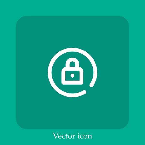 Privates Vektorsymbol Lineare Icon Line Mit Editierbarem Strich — Stockvektor