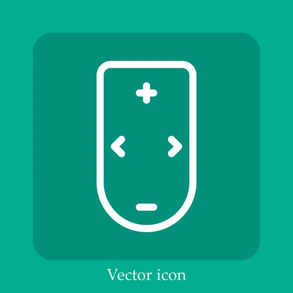 Fernbedienung Vektorsymbol Lineare Icon Line Mit Editierbarem Strich — Stockvektor