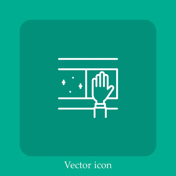 Ícone Vetor Lavagem Carro Linear Icon Line Com Curso Editável — Vetor de Stock