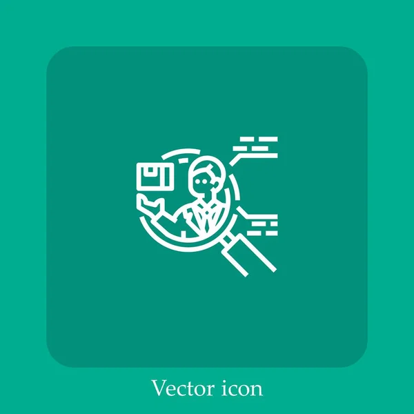 Wettbewerber Vektor Symbol Lineare Icon Line Mit Editierbarem Strich — Stockvektor