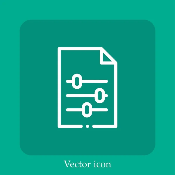 Dashboard Vektor Symbol Lineare Icon Line Mit Editierbarem Strich — Stockvektor