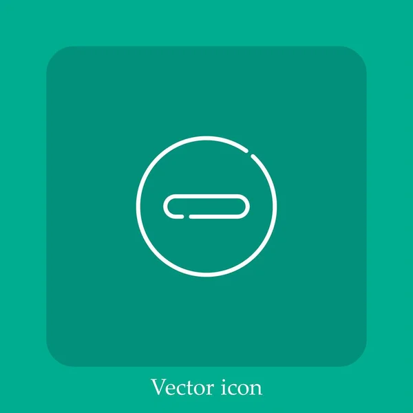 Eliminar Icono Vectorial Icon Line Lineal Con Carrera Editable — Vector de stock