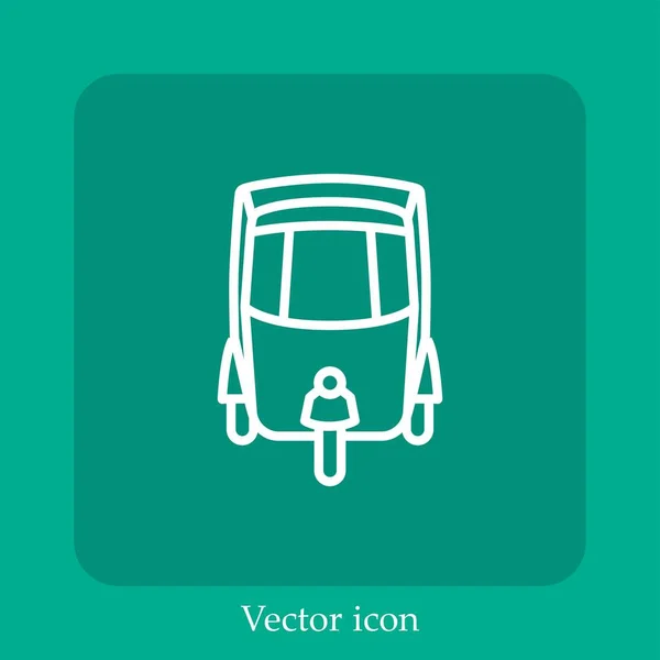 Ícone Vetor Veículo Linear Icon Line Com Curso Editável — Vetor de Stock