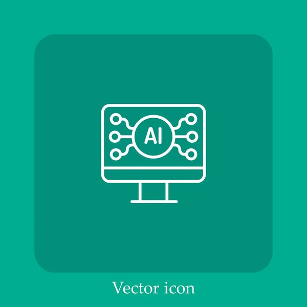 Vektorsymbol Lineare Icon Line Mit Editierbarem Strich — Stockvektor