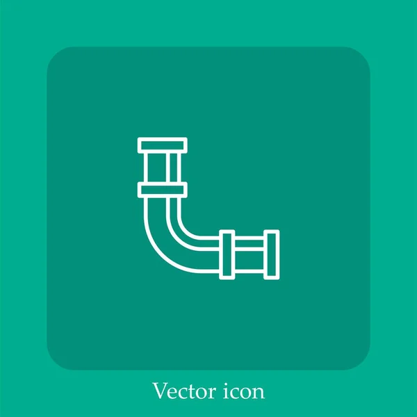 Tubo Variante Vector Icono Icon Line Lineal Con Carrera Editable Ilustración de stock