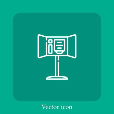 Kabin vektörü simgesi doğrusal simgesi. Düzenlenebilir vuruş ile satır