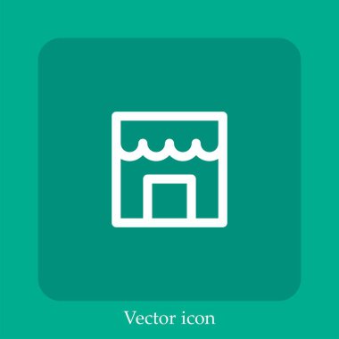 Satır vektörü simgesi doğrusal simgesi. Düzenlenebilir vuruş ile satır