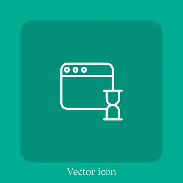 Browser Vektor Symbol Lineare Icon Line Mit Editierbarem Strich — Stockvektor