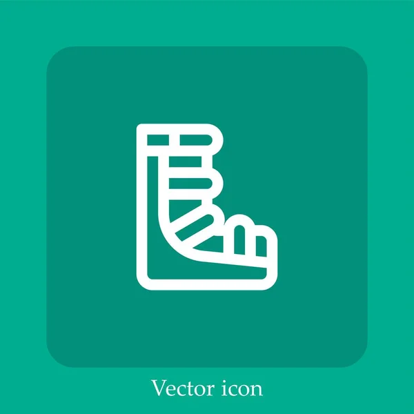 Beinschleuder Vektor Symbol Linear Icon Line Mit Editierbarem Strich — Stockvektor