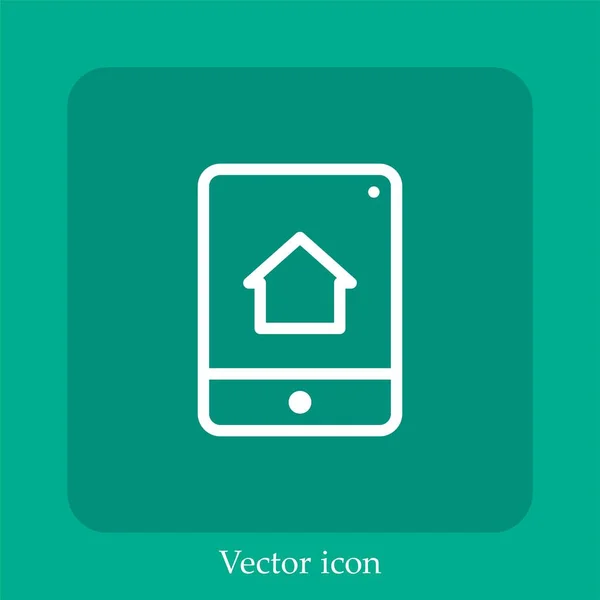 Smartphone Vektor Symbol Lineare Icon Line Mit Editierbarem Strich — Stockvektor