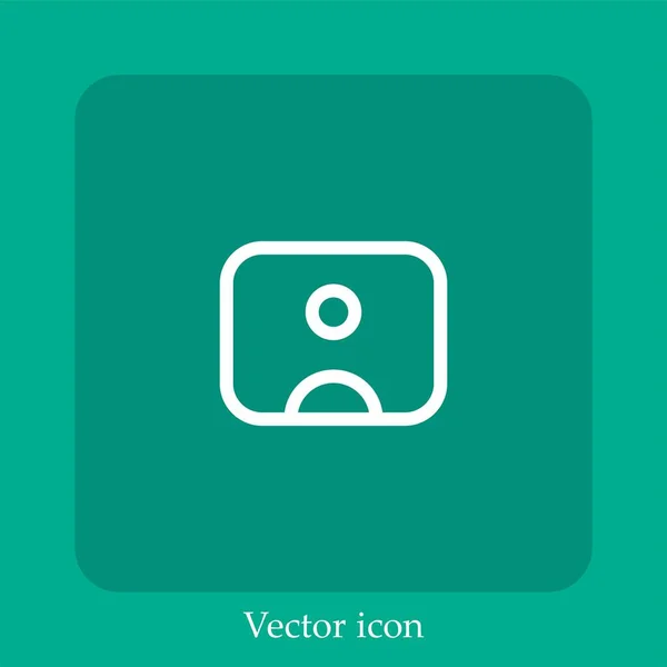 Youtuber Icono Vector Icon Line Lineal Con Carrera Editable — Vector de stock