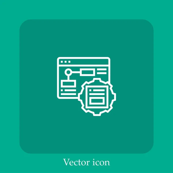 Automation Vektor Icon Lineare Icon Line Mit Editierbarem Strich — Stockvektor