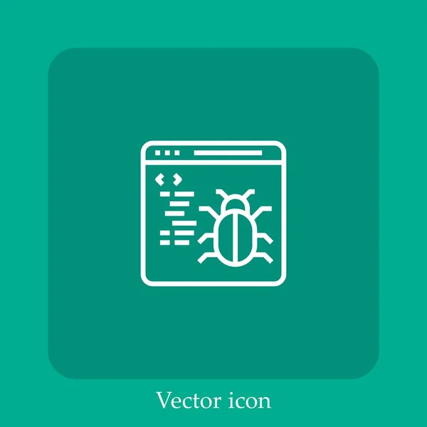 Bug Vektor Symbol Lineare Icon Line Mit Editierbarem Strich — Stockvektor