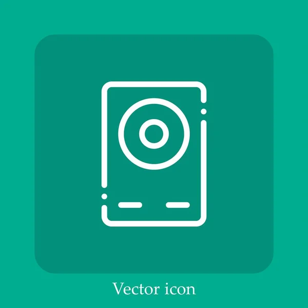 Columnas Icono Vectorial Icono Lineal Línea Con Carrera Editable — Vector de stock