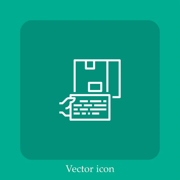 Icône Vectorielle Contenu Icône Linéaire Ligne Avec Trait Modifiable — Image vectorielle