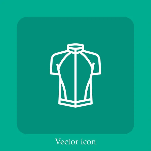 Ciclismo Icono Vector Icon Line Lineal Con Carrera Editable — Vector de stock