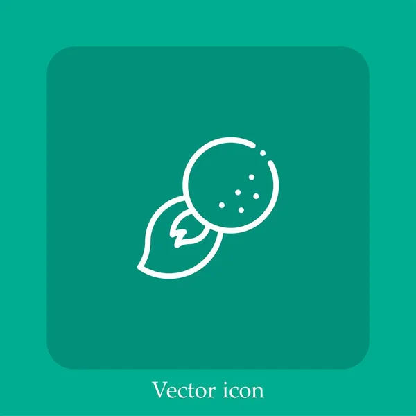 Golfbal Vector Pictogram Lineair Icon Line Met Bewerkbare Slag — Stockvector