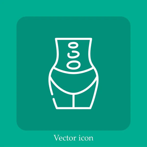 Hot Stones Vektor Icon Lineare Icon Line Mit Editierbarem Strich — Stockvektor