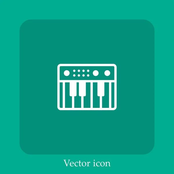 stock vector keyboard vector icon linear icon.Line with Editable stroke