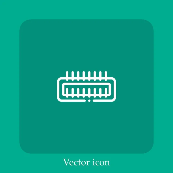 Kötés Vektor Ikon Lineáris Ikon Vonal Szerkeszthető Stroke — Stock Vector