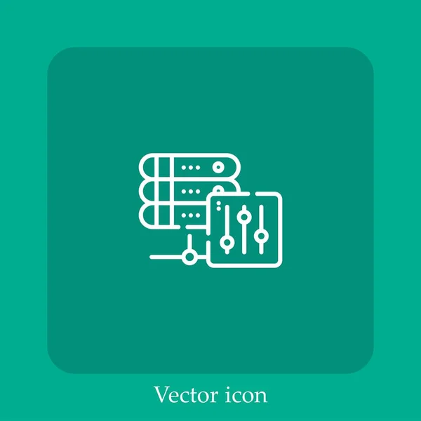 Einstellung Des Vektorsymbols Lineare Icon Line Mit Editierbarem Strich — Stockvektor