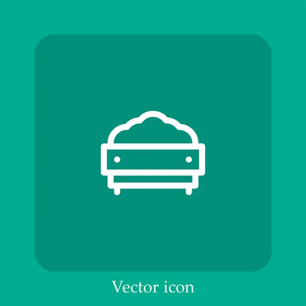 Box Vektor Symbol Lineare Icon Line Mit Editierbarem Strich — Stockvektor