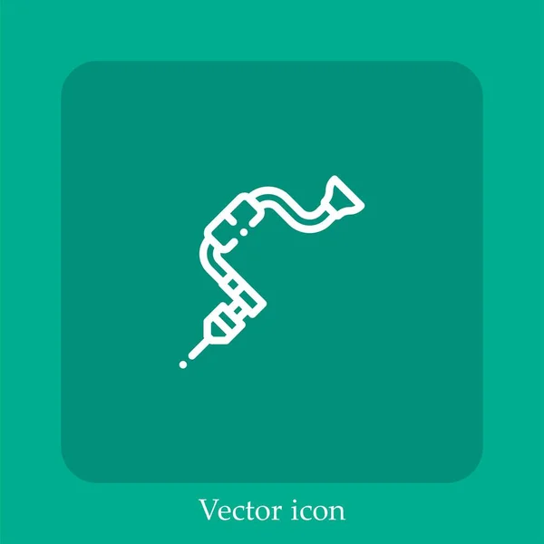 Ícone Vetorial Cinta Linear Icon Line Com Curso Editável — Vetor de Stock