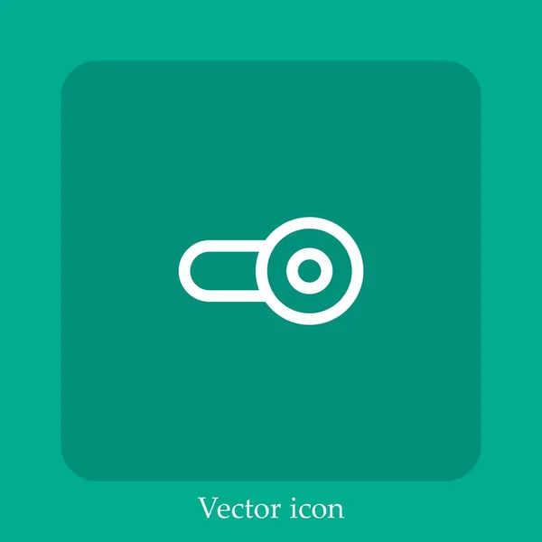 Abilita Icona Vettoriale Icon Line Lineare Con Tratto Modificabile — Vettoriale Stock