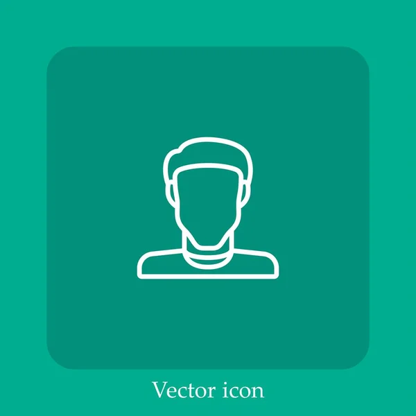 Ícone Vetor Pai Linear Icon Line Com Curso Editável — Vetor de Stock