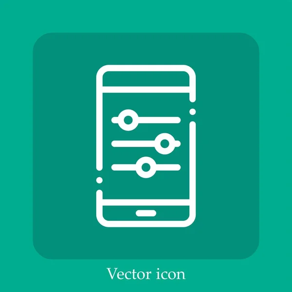 Smartphone Vektor Symbol Lineare Icon Line Mit Editierbarem Strich — Stockvektor