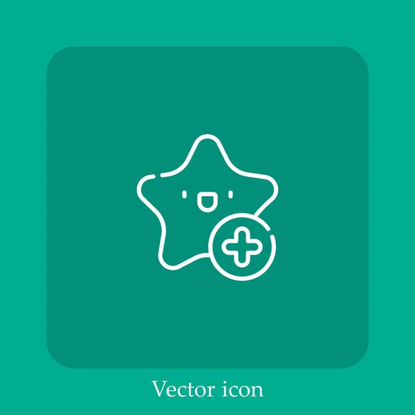 Toevoegen Vector Pictogram Lineair Icon Line Met Bewerkbare Slag — Stockvector