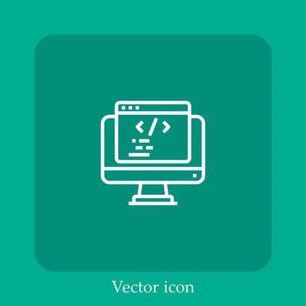 Codevektorsymbol Lineare Icon Line Mit Editierbarem Strich — Stockvektor