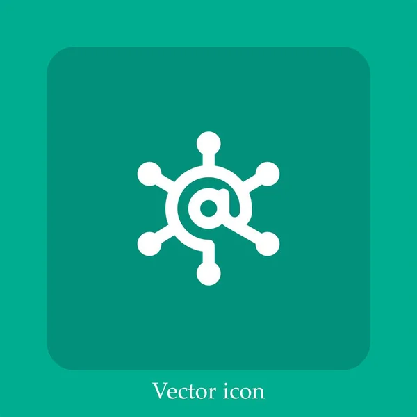 Kommunikations Vektor Symbol Lineare Icon Line Mit Editierbarem Strich — Stockvektor