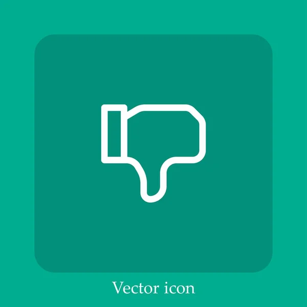 Abneigung Gegen Vektor Symbol Lineare Icon Line Mit Editierbarem Strich — Stockvektor