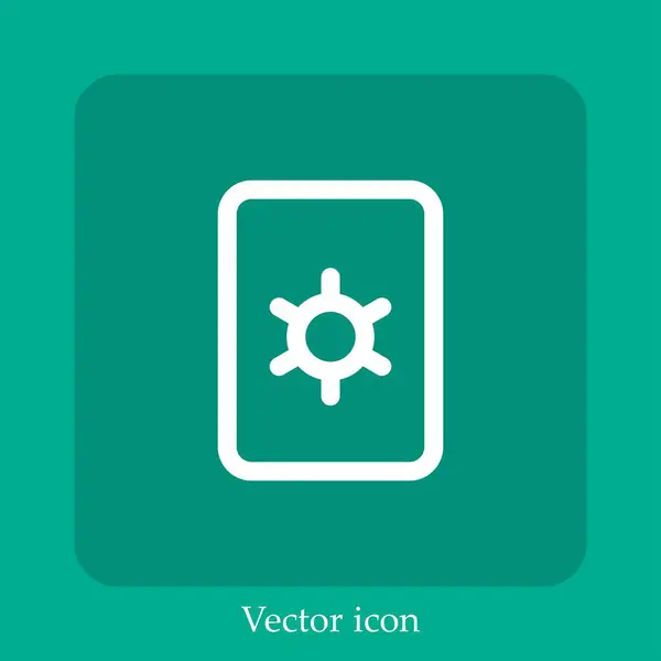 Icône Vectorielle Fichier Icône Linéaire Ligne Avec Trait Modifiable — Image vectorielle
