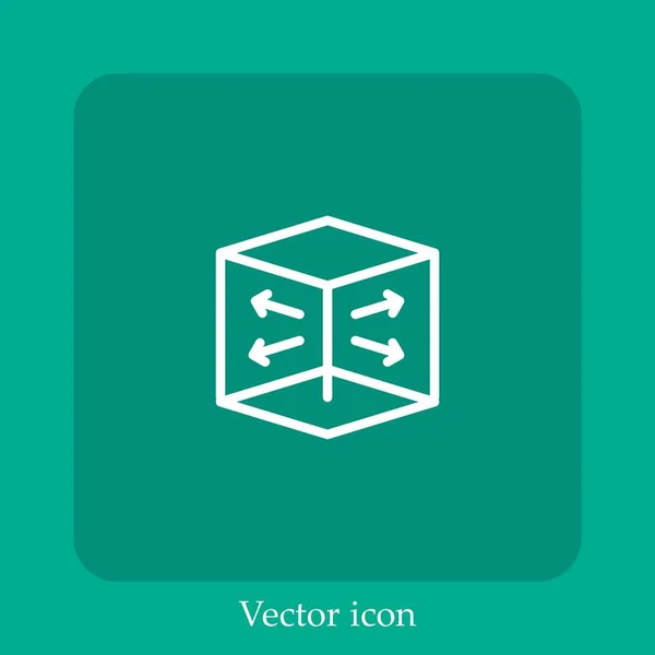Внешнего Вектора Значок Linear Icon Line Редактируемым Штрихом — стоковый вектор