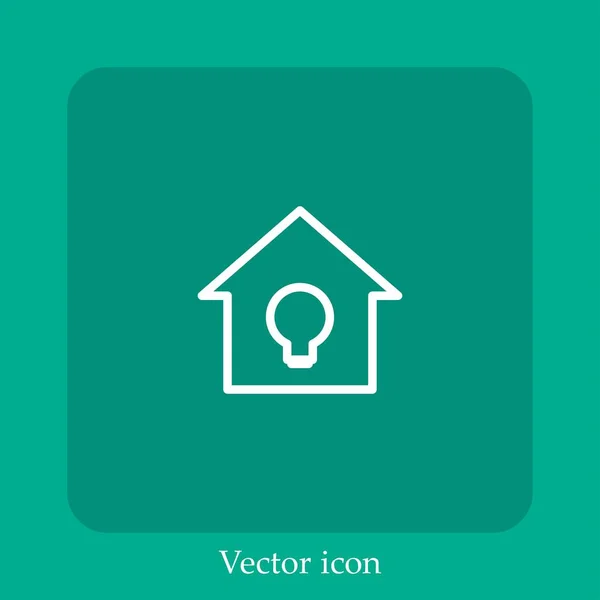 Smart Home Vektor Icon Lineare Icon Line Mit Editierbarem Strich — Stockvektor