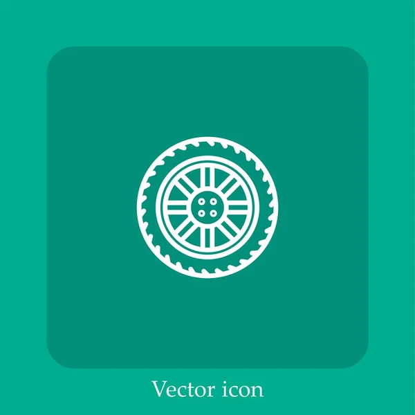 Значок Вектора Шины Линейный Icon Line Редактируемым Штрихом — стоковый вектор